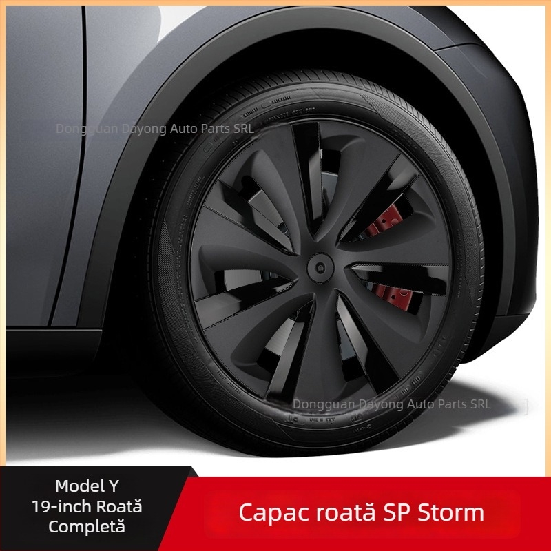 Capac central pentru janta Tesla Model Y, PC+ABS, protecție totală a marginii, procesare personalizabilă