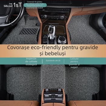 Covoraș de podea din cauciuc, tip covor, pentru autoturism cu cinci locuri; rezistent la uzură; impermeabil.