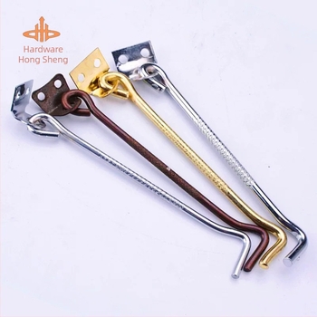 Cârlig pentru fereastră din fier, gros, stil antic, model Deson Hook, finisaj electroplacat