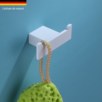 Cuier dublu pentru haine din oțel inoxidabil 304, model ANC-065E, brand ancsen, stil modern minimalist, montare pe perete, finisaj vopsit