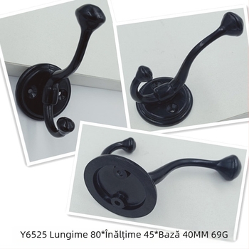 Cuier din aliaj de zinc antic – cârlig simplu/dublu, mâner clasic, piesă decorativă pentru mobilier, finisaj electroplacat