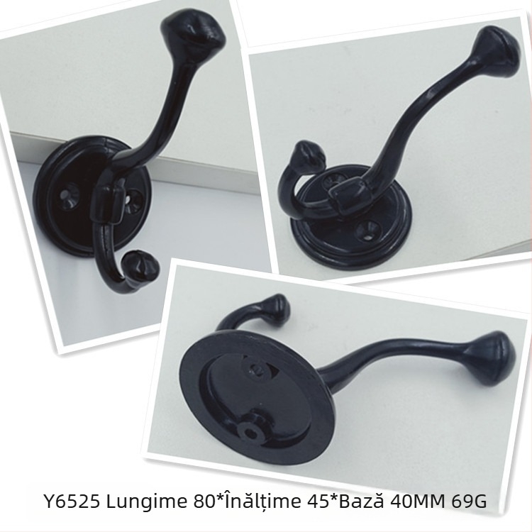 Cuier din aliaj de zinc antic – cârlig simplu/dublu, mâner clasic, piesă decorativă pentru mobilier, finisaj electroplacat