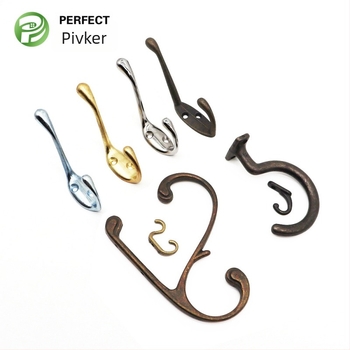 Cuier pentru paltoane din aliaj de zinc, finisaj electroplacat, pentru mobilier, Pfk2006, Pivk hardware