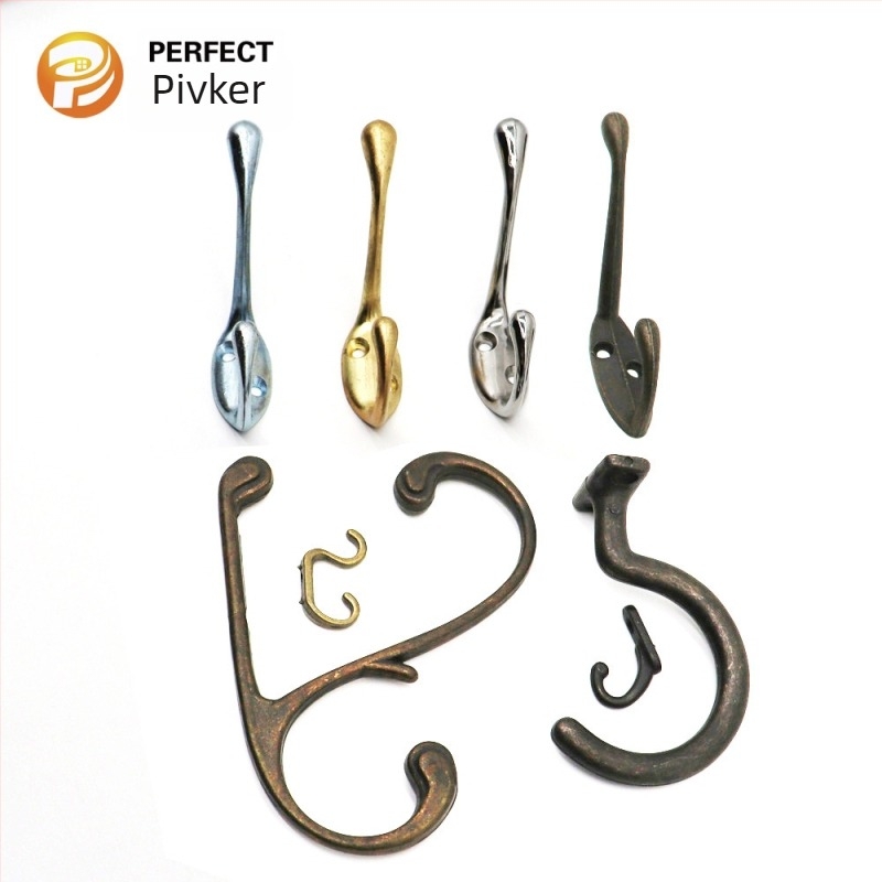 Cuier pentru paltoane din aliaj de zinc, finisaj electroplacat, pentru mobilier, Pfk2006, Pivk hardware