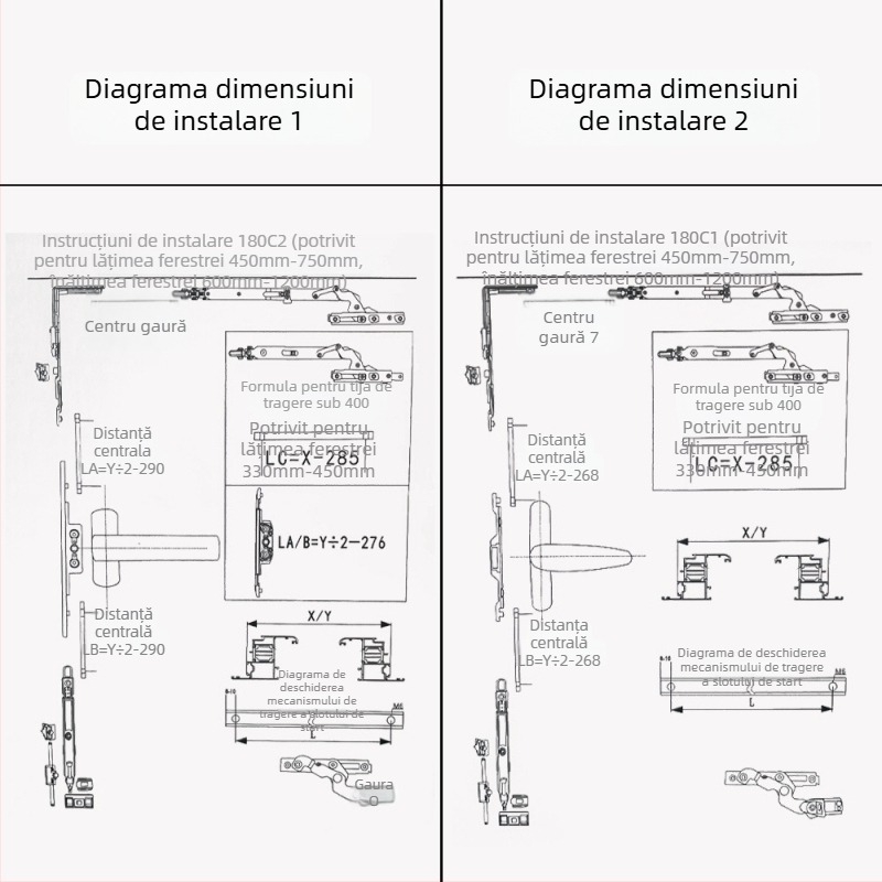 Set hardware ferestre — Jianlang, modelul 0003; aliaj; finis electroplacate; pentru uși și ferestre (Brand: Jianlang; Model: 0003; Material: Aliaj; Finis: Electroplacat; Utilizare: Uși și ferestre)
