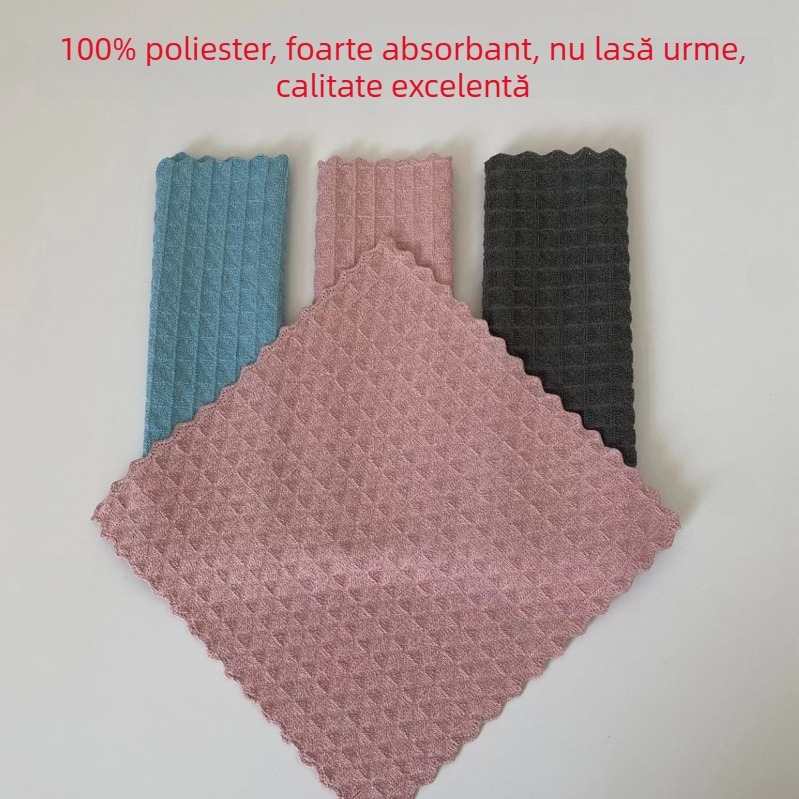 Lavetă de curățare din fibră ultrafină – multifuncțională, potrivită pentru mobilier, bar, oglindă, mașină, ferestre, vase