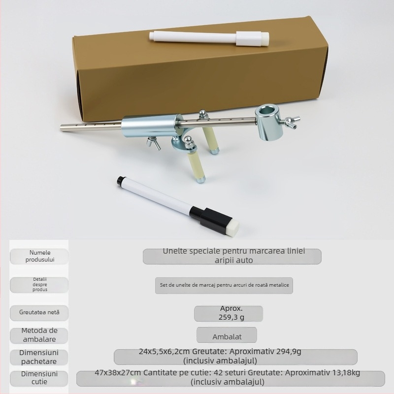 Scriber pentru linia arcului roții, instrument pentru repararea denivelărilor din tabla auto — trasare linie paralelă