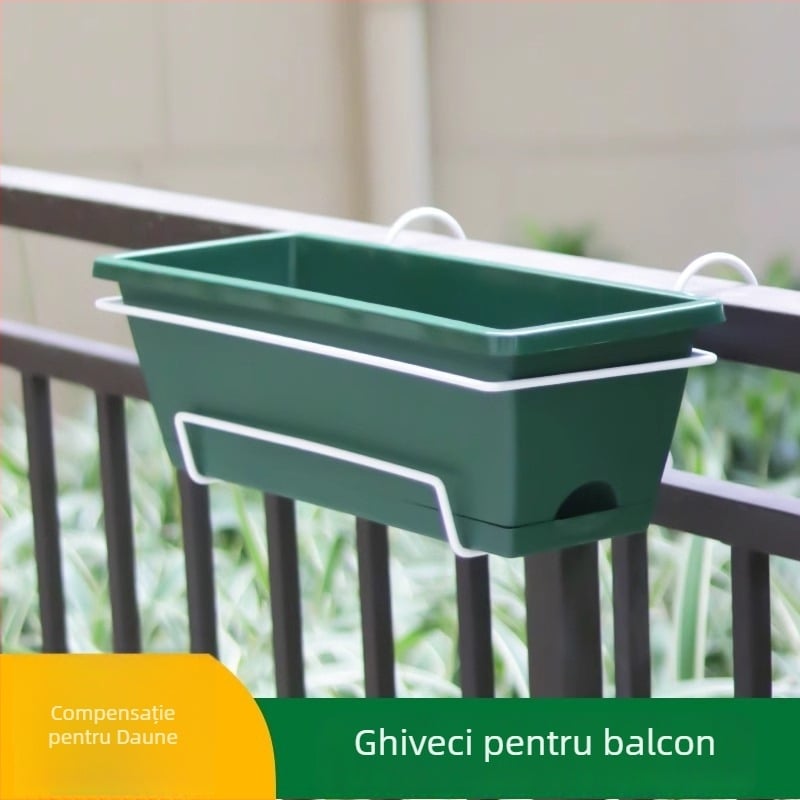 Suport de perete pentru ghivece, poliță de balcon, din rășină, stil Nordic; rezistent la coroziune și durabil