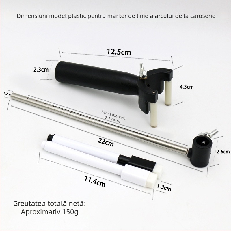 Unealtă pentru repararea caroseriei din tablă a mașinii și reparații de denivelări, instrument de trasare a liniei arcului roții, date de trasare, restaurarea vopselei originale