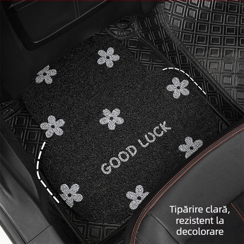 Covorașe podea pentru mașină, potrivire universală, covorașul șoferului, material Silk Coil, impermeabile și rezistente la murdărie (Material: Silk Coil; Potrivire: Universală; Poziție: Șofer)