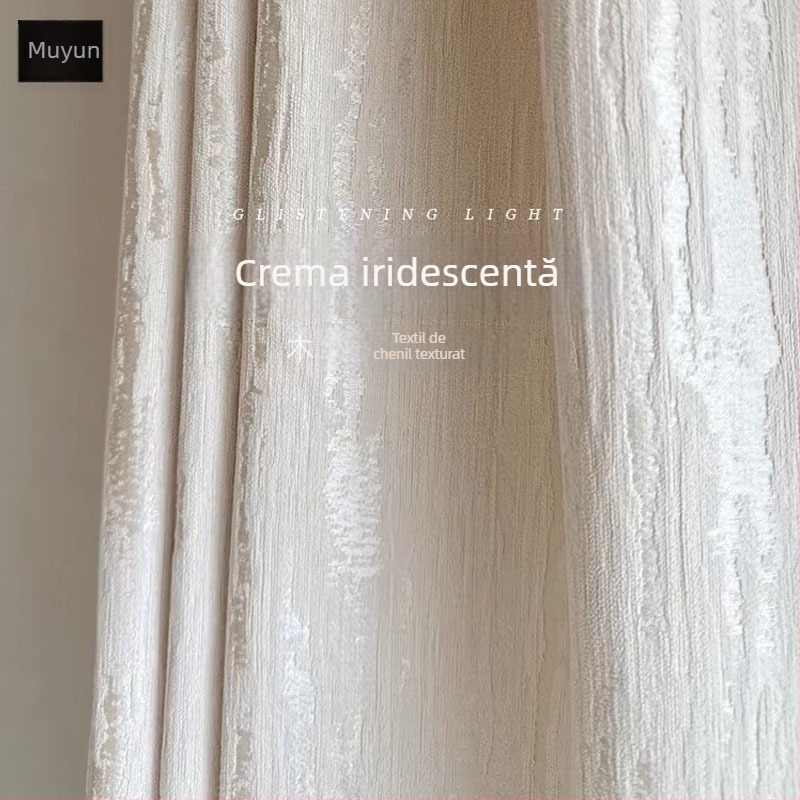 Cortine Jacquard din poliester, stil franțuzesc, pentru living și dormitor, model cu dungi, semiopaque (40-70%)