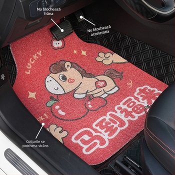 Covoraș universal pentru podea auto, Silk Circle, imprimare logo, brand Blue Rain, personalizare la comandă