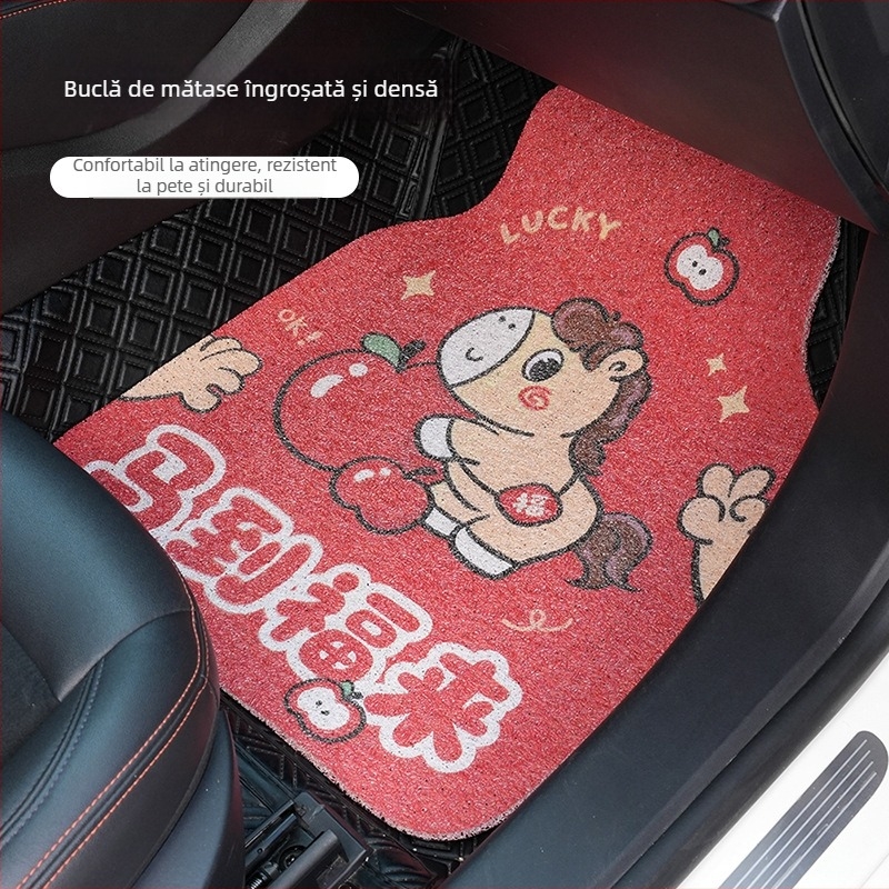 Covoraș universal pentru podea auto, Silk Circle, imprimare logo, brand Blue Rain, personalizare la comandă