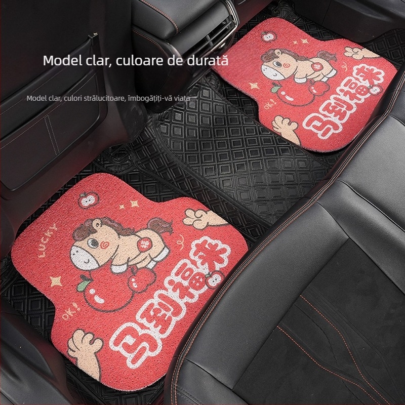 Covoraș universal pentru podea auto, Silk Circle, imprimare logo, brand Blue Rain, personalizare la comandă