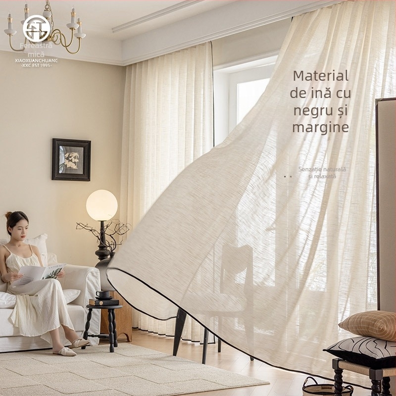 Draperie din poliester în stil japonez, decorativă, pentru living, birou, restaurant și hol