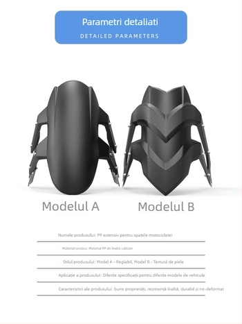 Aparator noroi spate pentru motocicletă NK150 — plastic, model Dnb, cod produs 630723036502