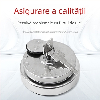 Capac rezervor camion cu lacăt antifurt, husă universală împotriva prafului, design cu trei gheare, robust pentru camioane grele (Material: oțel; Origine: provincia Henan; Brand: Loud; Modele compatibile: camion mare)