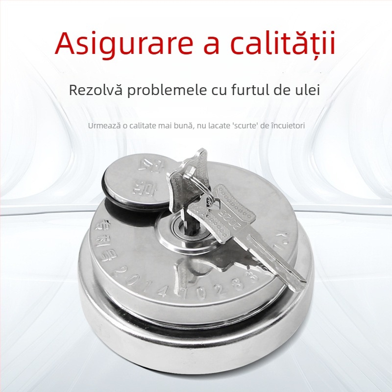 Capac rezervor camion cu lacăt antifurt, husă universală împotriva prafului, design cu trei gheare, robust pentru camioane grele (Material: oțel; Origine: provincia Henan; Brand: Loud; Modele compatibile: camion mare)