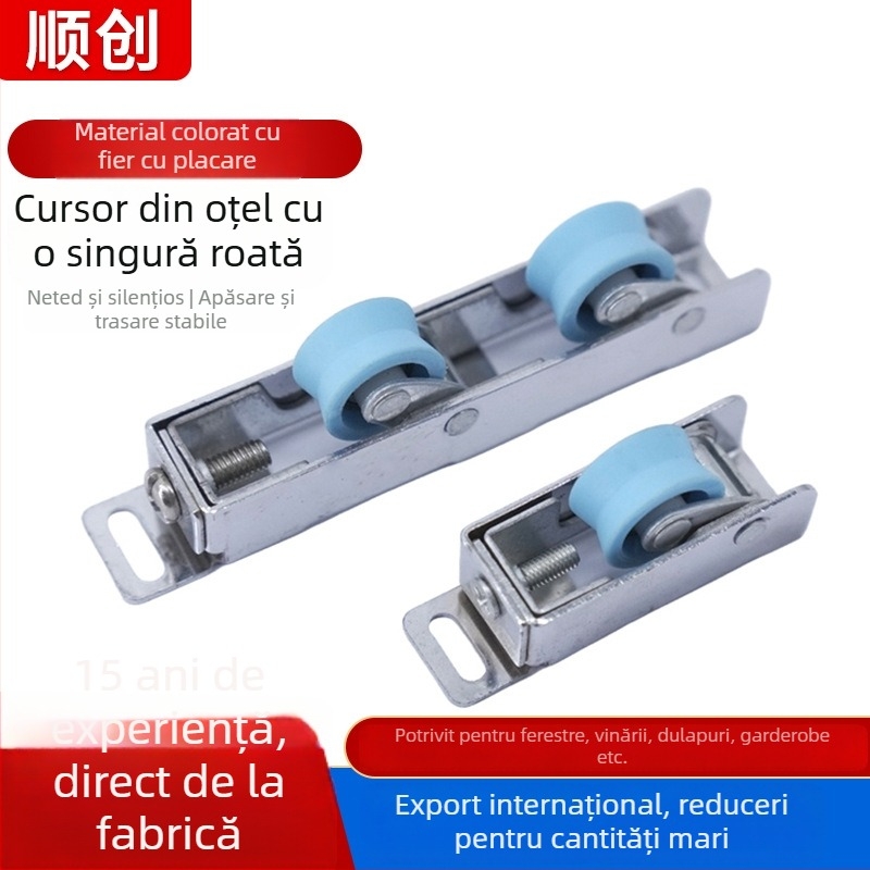 Rola pentru uși și ferestre, oțel inoxidabil, grosime a pereților 1,5 mm, încărcătură 20–60 kg, model Broken Bridge