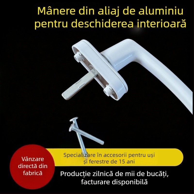 Dingpu mâner pentru fereastră din aliaj de aluminiu cu încuietoare – stil modern minimalist