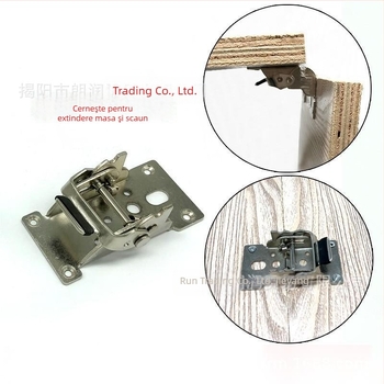 Balama de îndoire pentru mese și scaune, conexiune dreptunghiulară auto blocantă, 0–90° și 180°, LR051, oțel laminat la rece, finisaj zincat, Longrun