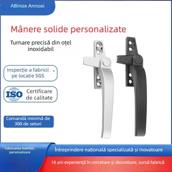 Mâner din oțel inoxidabil 304 pentru ferestre, uși și dulapuri; construcție solidă, stil modern minimalist; finisaje de suprafață: electroplating, șlefuire, lustruire, gravare cu laser, anodizare.