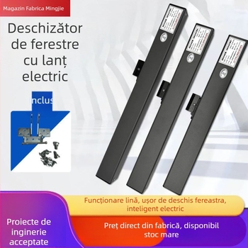 Deschizător electric pentru ferestre cu telecomandă, montaj fără găuri, evacuare fum, actuatoare metalice
