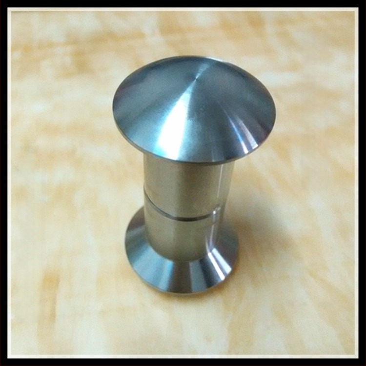 Mâner pentru ușă de sticlă, model B8001, oțel inoxidabil 304, mâner rotund în formă de ciupercă, prelucrare CNC, Chengxin Hardware