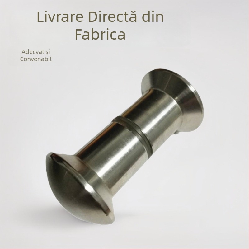 Mâner pentru ușă de sticlă, model B8001, oțel inoxidabil 304, mâner rotund în formă de ciupercă, prelucrare CNC, Chengxin Hardware