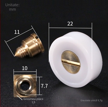 Rulă pentru fereastră cu plasă, glisantă, șanț în formă U european; diametrul exterior 1, diametrul axului 1, raza șanțului 1