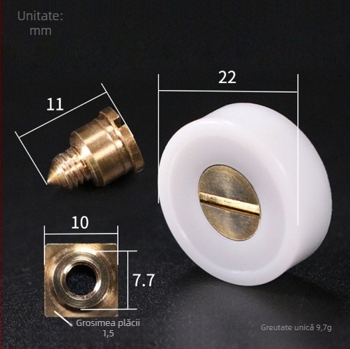 Rulă pentru fereastră cu plasă, glisantă, șanț în formă U european; diametrul exterior 1, diametrul axului 1, raza șanțului 1