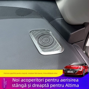 Autocolant magnetic pentru bord Nissan Teana – protecție pentru ventilația stânga/dreapta, metal, model zgâriat, brand Kook, Nr. de produs 740382924571