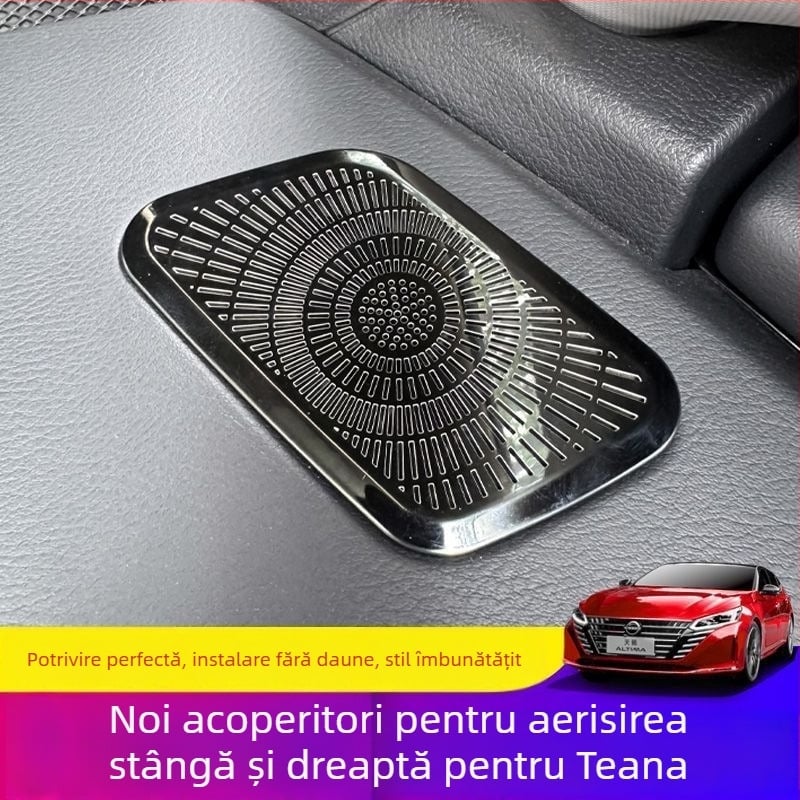 Autocolant magnetic pentru bord Nissan Teana – protecție pentru ventilația stânga/dreapta, metal, model zgâriat, brand Kook, Nr. de produs 740382924571
