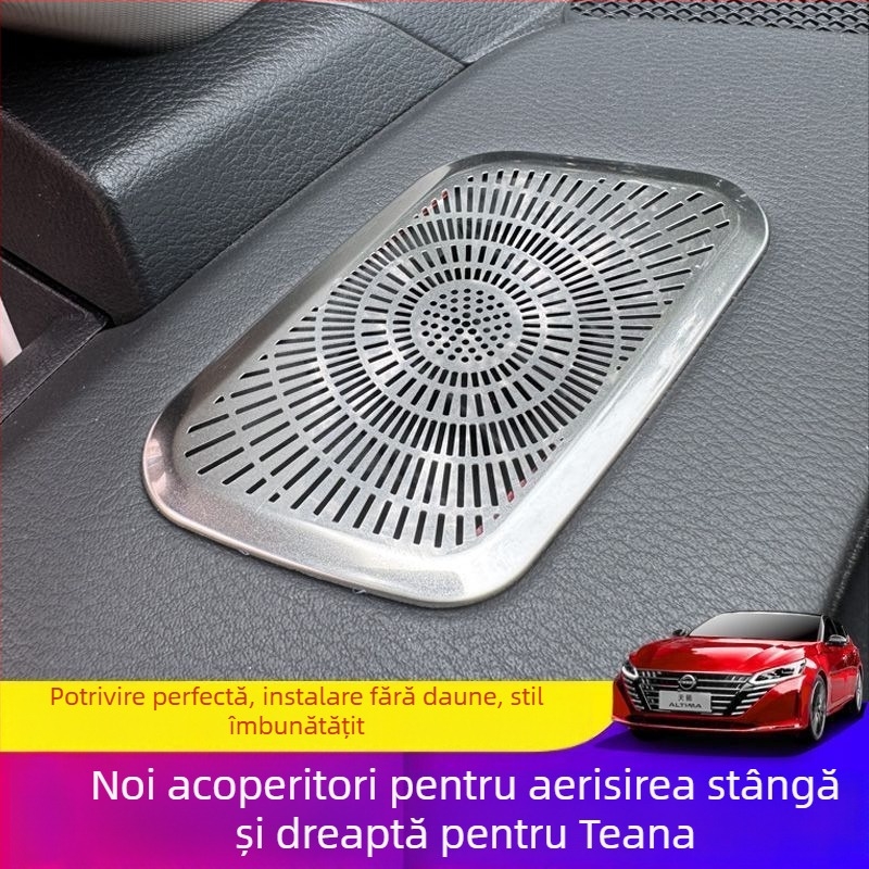 Autocolant magnetic pentru bord Nissan Teana – protecție pentru ventilația stânga/dreapta, metal, model zgâriat, brand Kook, Nr. de produs 740382924571