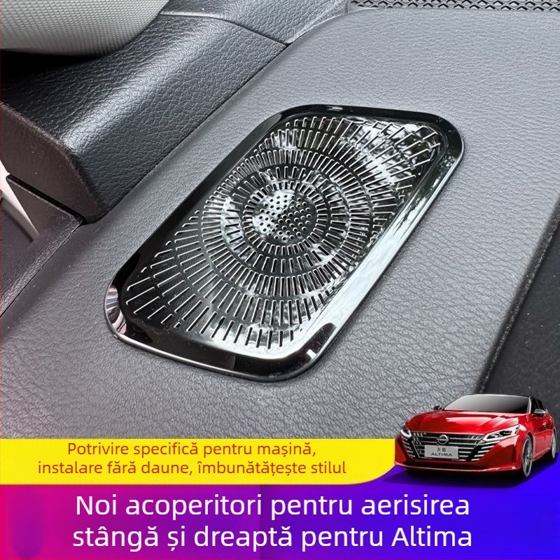 Autocolant magnetic pentru bord Nissan Teana – protecție pentru ventilația stânga/dreapta, metal, model zgâriat, brand Kook, Nr. de produs 740382924571