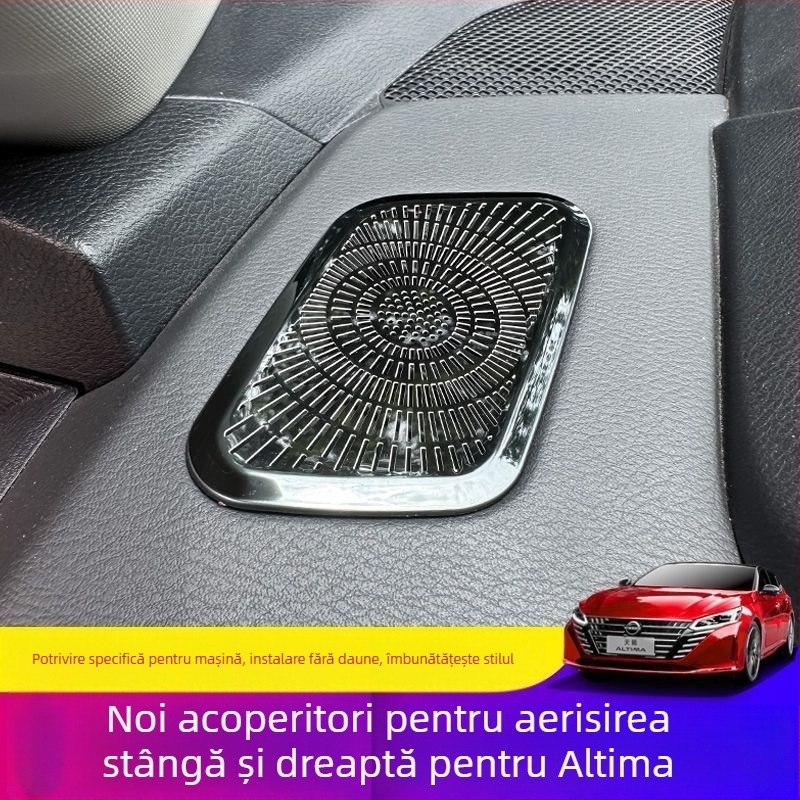 Autocolant magnetic pentru bord Nissan Teana – protecție pentru ventilația stânga/dreapta, metal, model zgâriat, brand Kook, Nr. de produs 740382924571