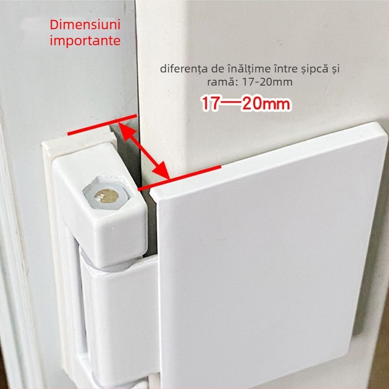 Balama de fereastră, construcție din fier, oțel-plastic, stil modern minimalist, procesare personalizată