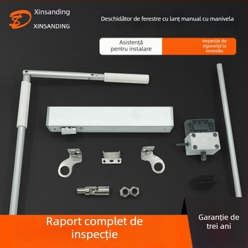 Deschizător de fereastră cu lanț manual, aliaj de aluminiu, design modern minimalist