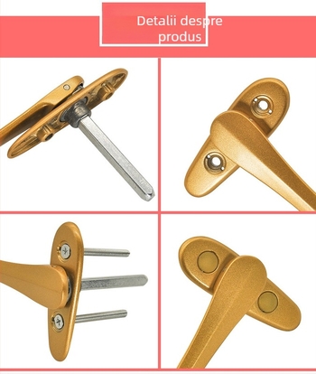 Mâner plat ascuns pentru ferestre cu plasă diamantată — aliaj de zinc, finisaj pulverizat, pentru uși și ferestre din aluminiu, stil modern și simplu, Ricky