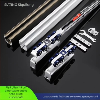 Rulment cu suspensie bidirecțional pentru uși glisante (Aliaj de zinc; Model: 4-27; 60–100 kg; Pentru uși din lemn; Brand: SITAING)