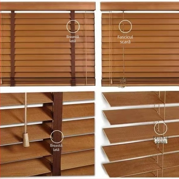 Accesorii pentru jaluzele din lemn venețiene, Material: țesătură, Brand: Clear Curtain Clear, Stil: Simplitate modernă, Fără personalizare