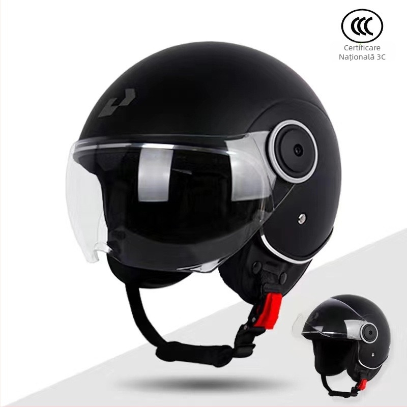 Casca pentru motocicletă și vehicul electric, respirabilă, cu vizieră dublă, ABS, 3C certificată, protecție UV