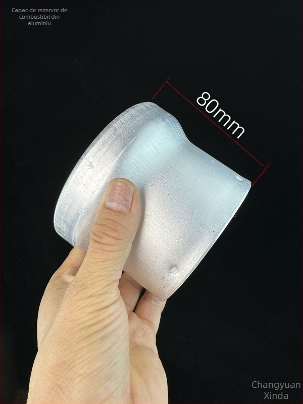 Gât de alimentare pentru rezervorul de combustibil al mașinii, cu gât din aluminiu – gât din aluminiu cu trei brațe, diametru variabil, include capac cu închidere și capac fără închidere