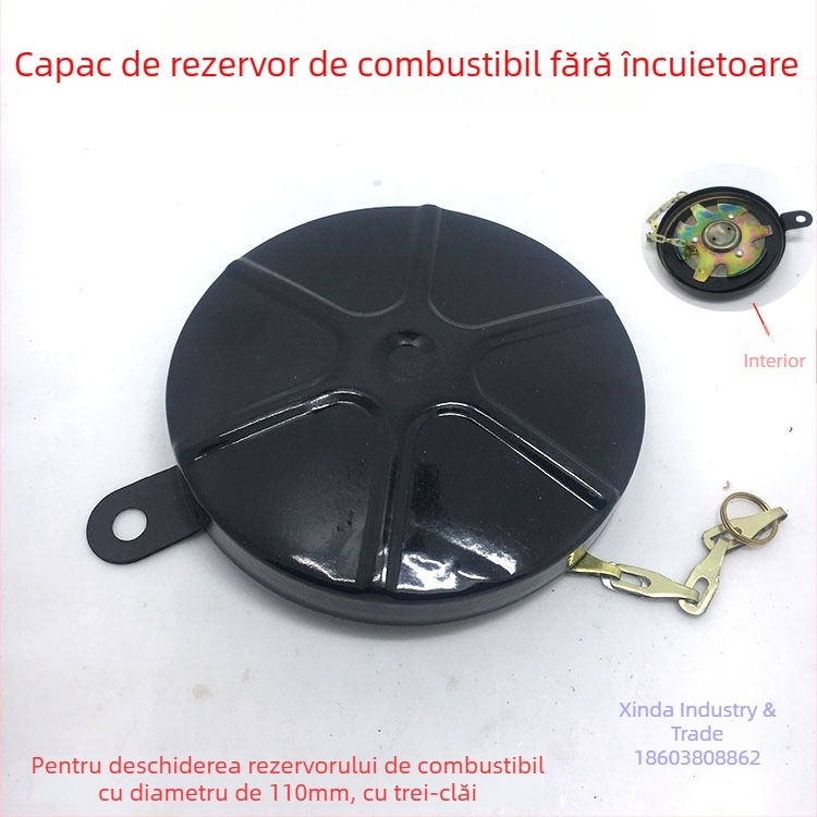 Gât de alimentare pentru rezervorul de combustibil al mașinii, cu gât din aluminiu – gât din aluminiu cu trei brațe, diametru variabil, include capac cu închidere și capac fără închidere
