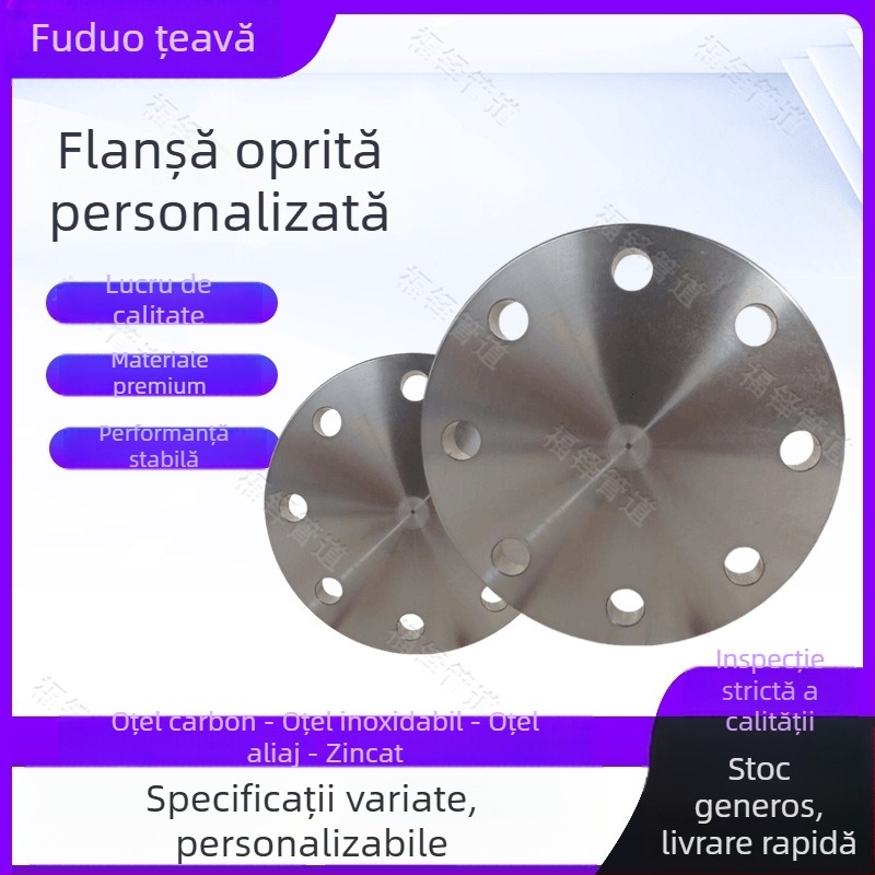 Cap de flanșă blind din oțel inoxidabil, tip lateral, PN10 standard, conectare prin sudare, clasă A