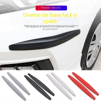 Bandă anti-coliziune pentru bara de protecție a mașinii, model Y-833, compatibilă cu toate modelele, cu aspect fibră de carbon