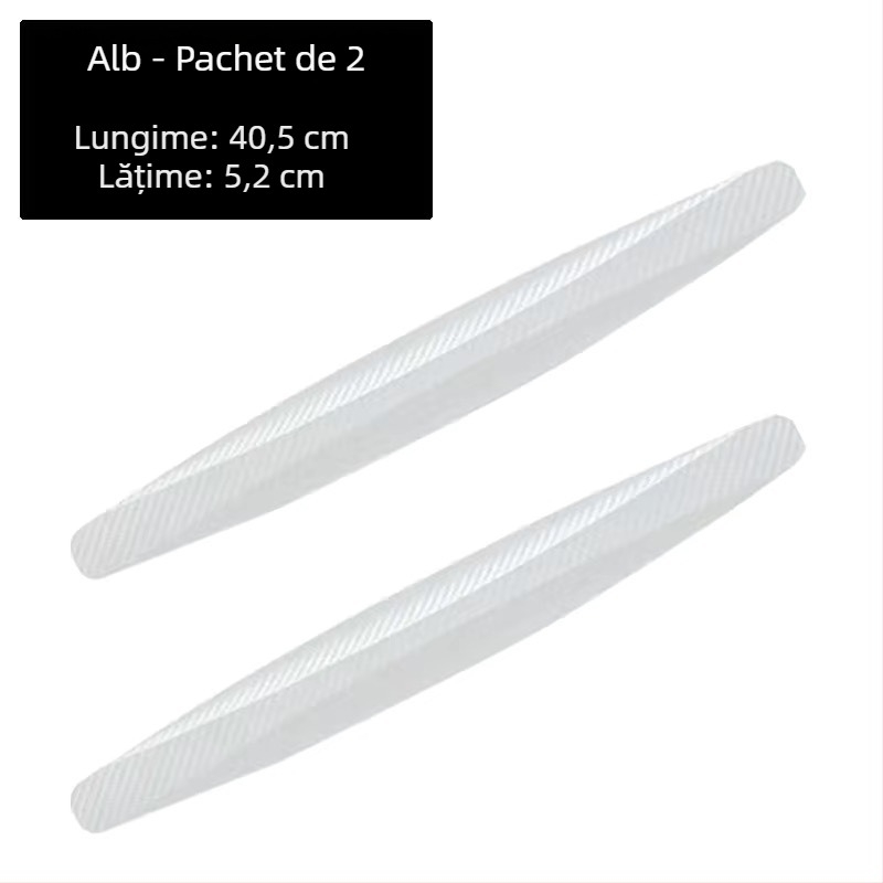 Bandă anti-coliziune pentru bara de protecție a mașinii, model Y-833, compatibilă cu toate modelele, cu aspect fibră de carbon