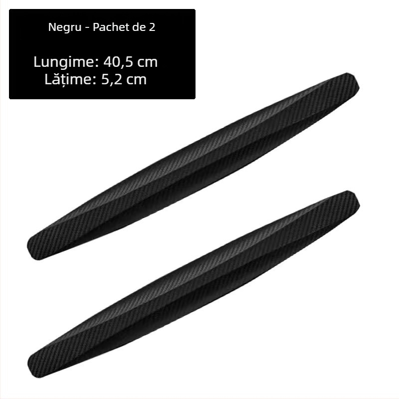 Bandă anti-coliziune pentru bara de protecție a mașinii, model Y-833, compatibilă cu toate modelele, cu aspect fibră de carbon