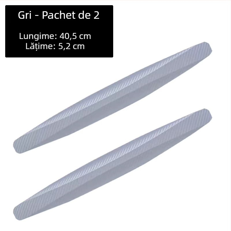 Bandă anti-coliziune pentru bara de protecție a mașinii, model Y-833, compatibilă cu toate modelele, cu aspect fibră de carbon