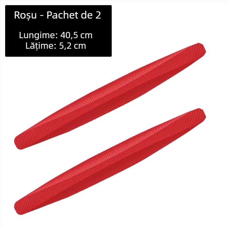 Bandă anti-coliziune pentru bara de protecție a mașinii, model Y-833, compatibilă cu toate modelele, cu aspect fibră de carbon